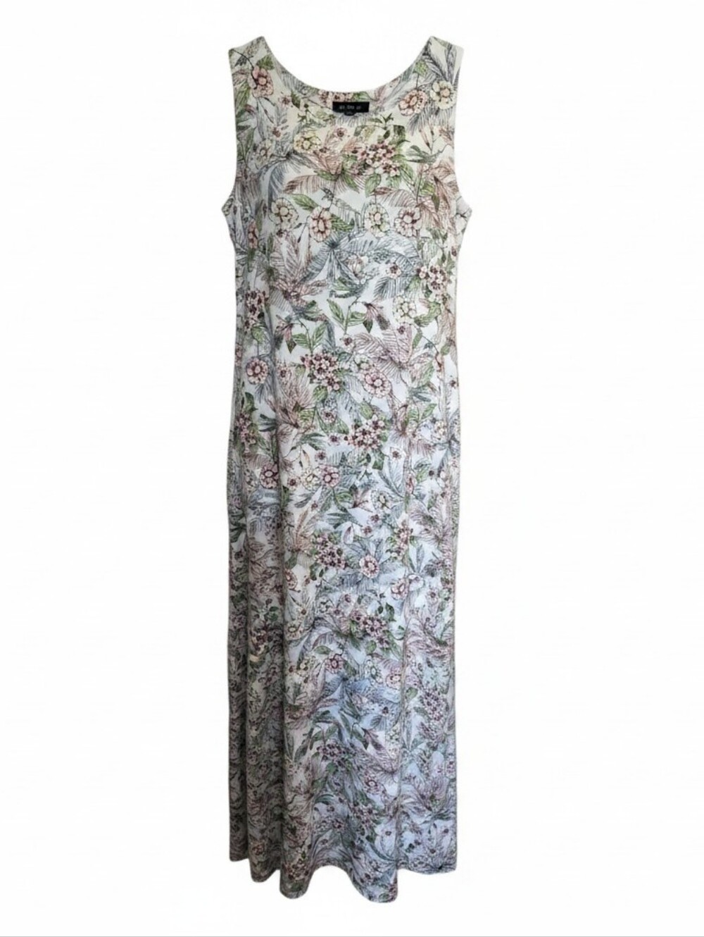 J.jill Floral Print Sleeveless Maxi Dress